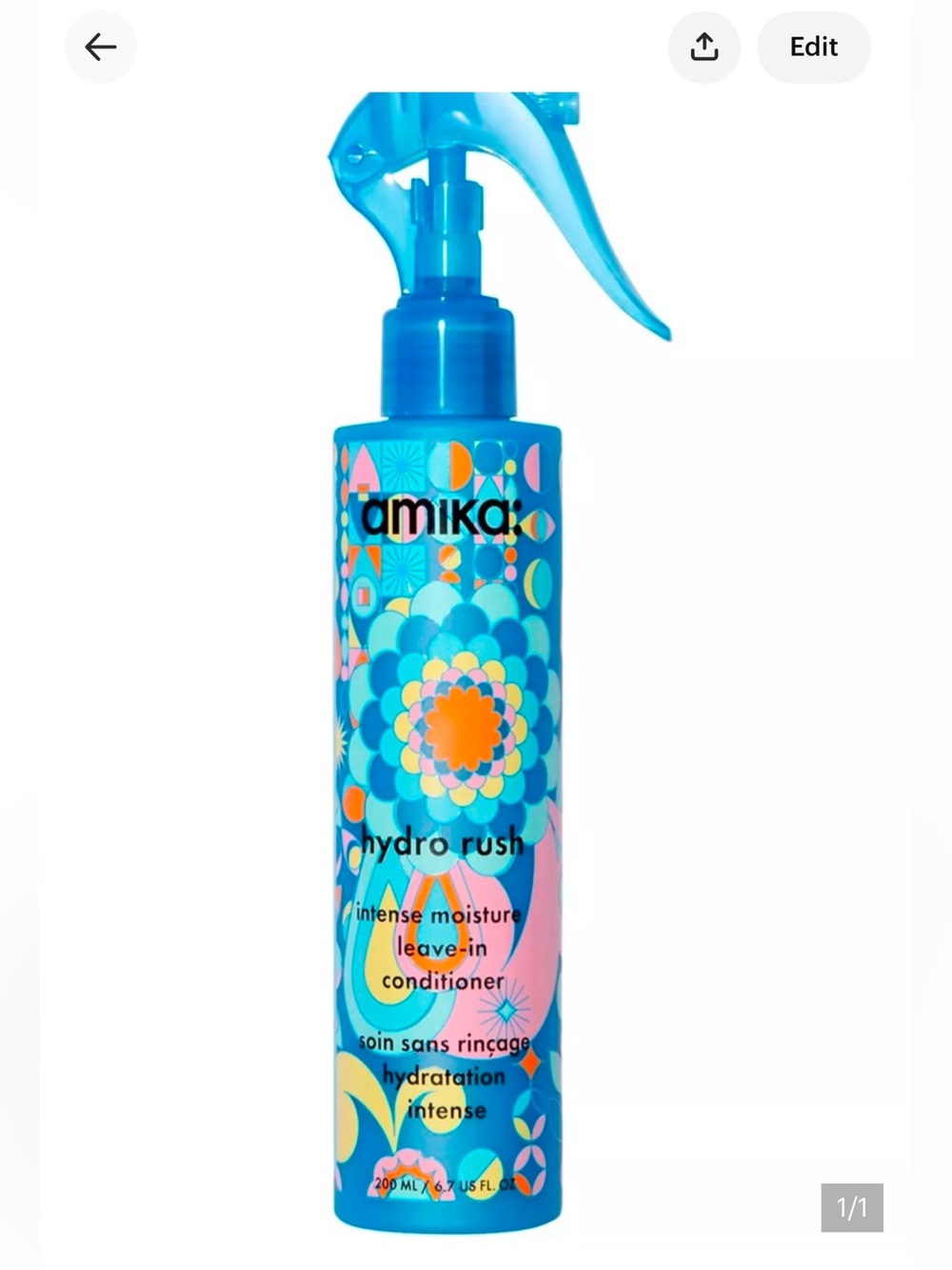 amika Blue Multi Hydro Rush Intense Moisture Leave-In Spray